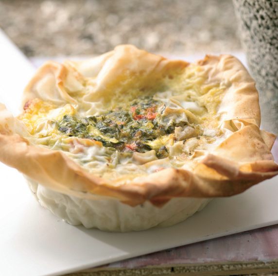 Baby Spinach, Pine Nut and Butternut Squash Pies