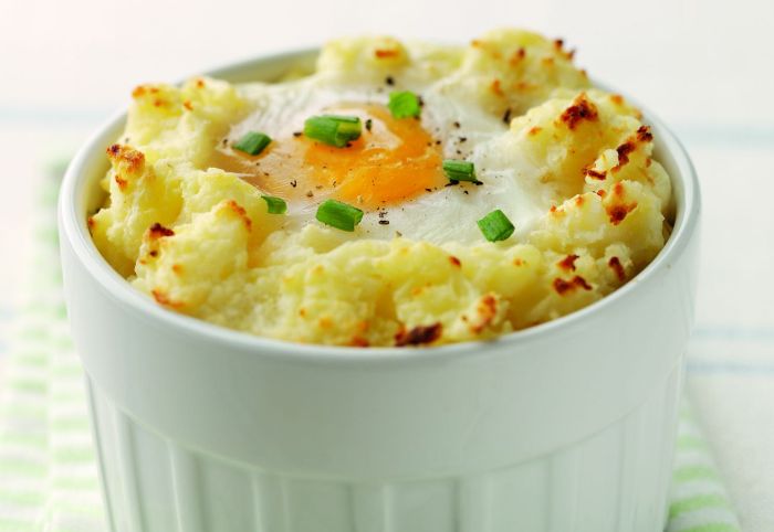 Baked Egg with Duchess Potatoes