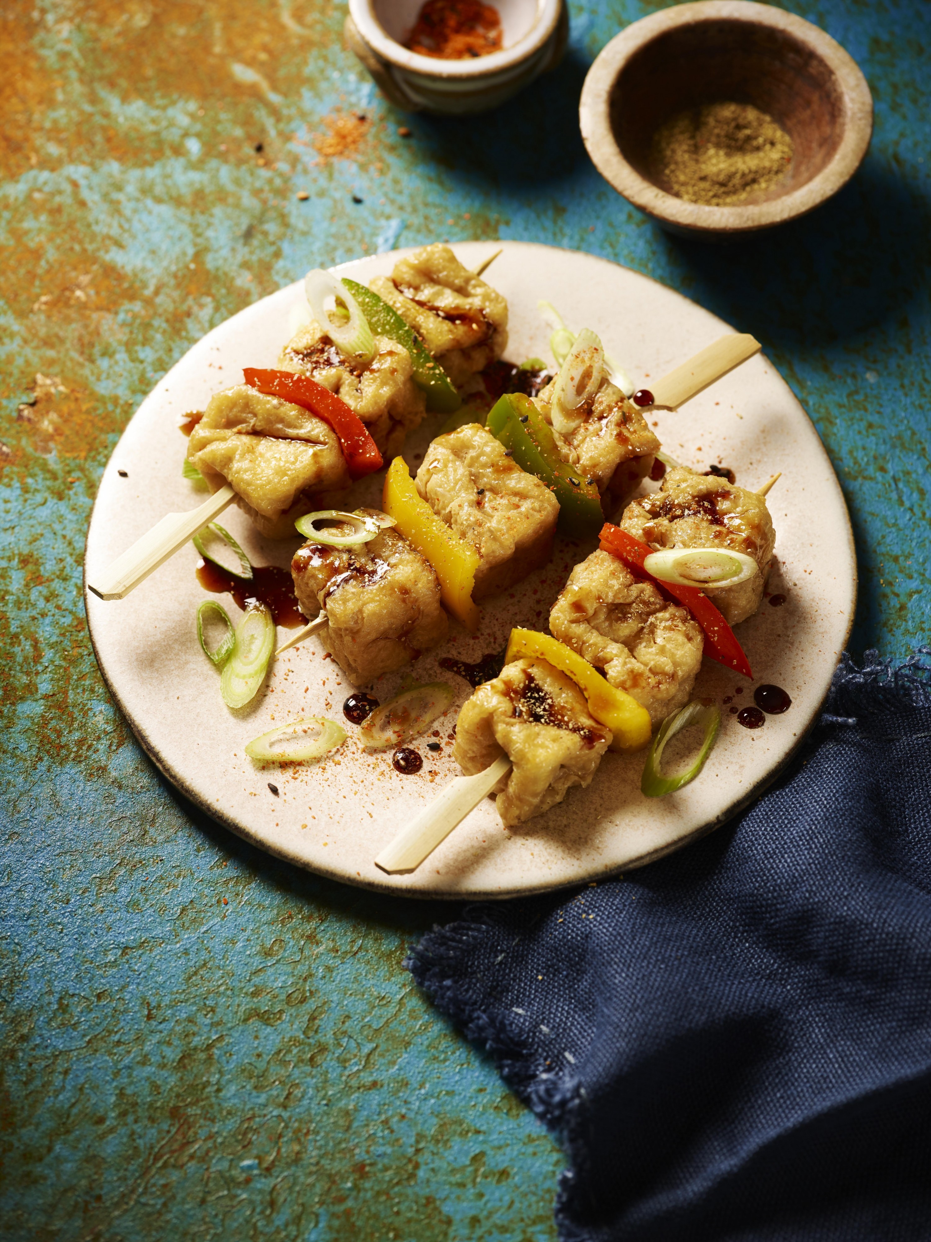 Fried Tofu Yakitori