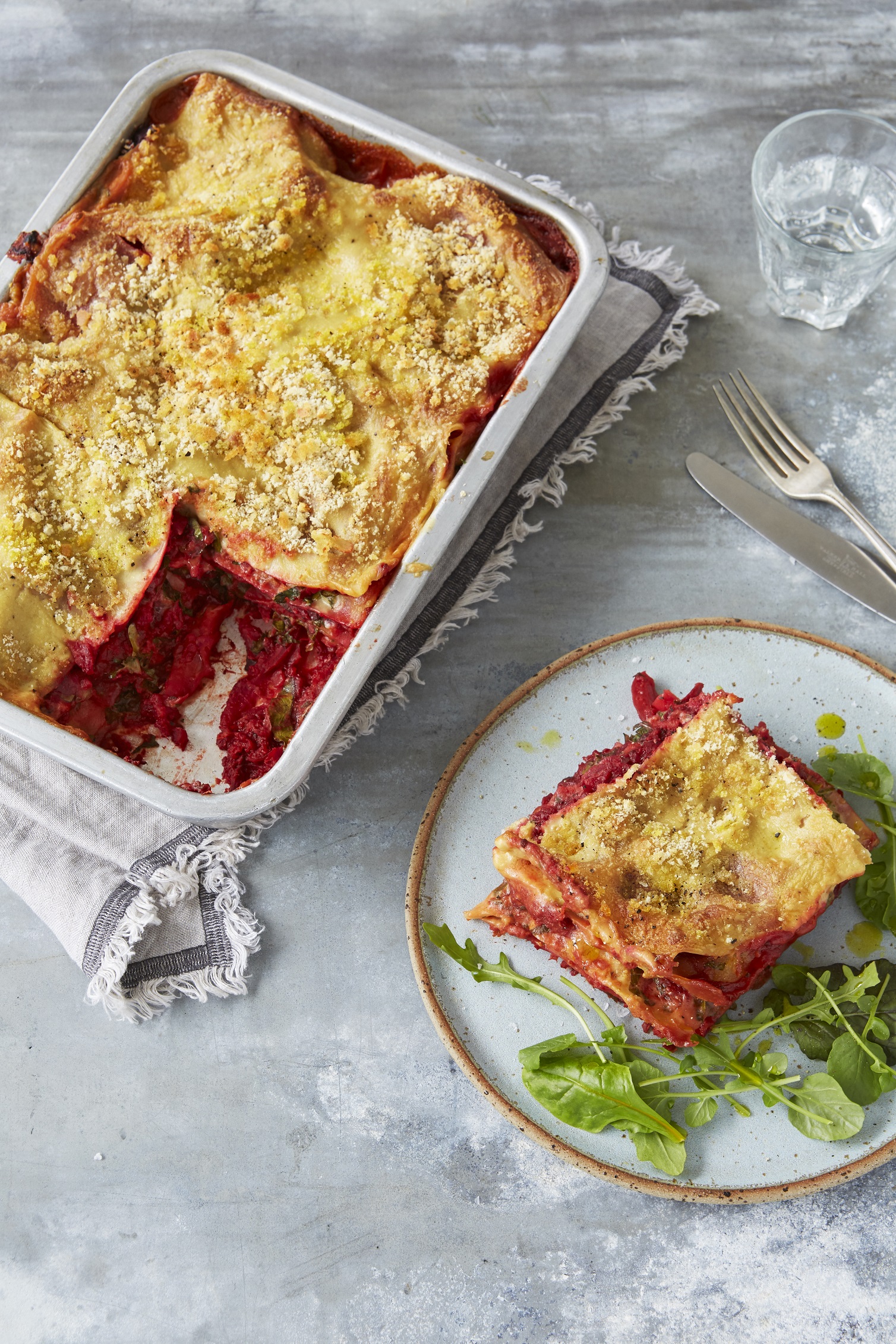 Beetroot and Lentil Lasagne