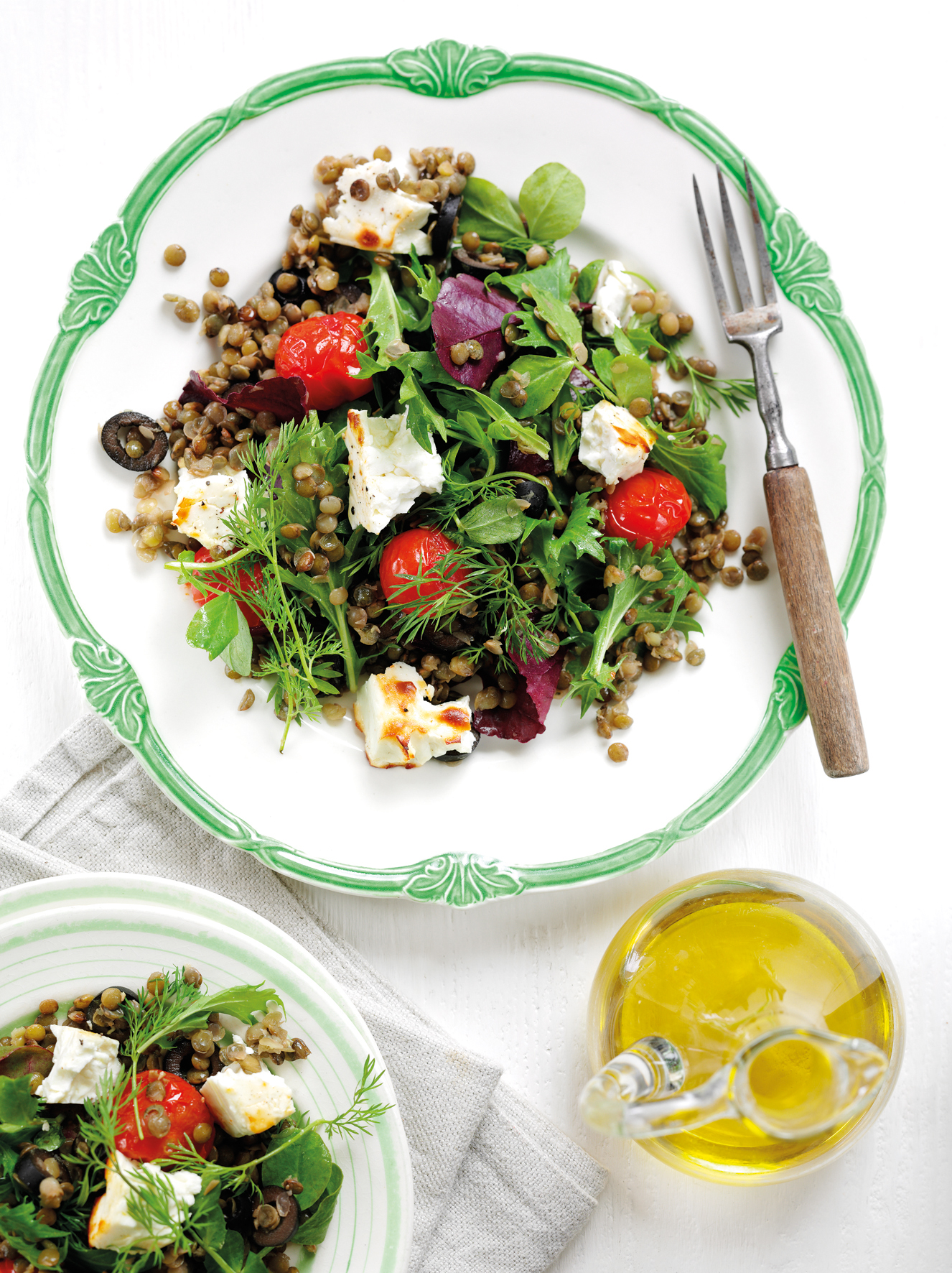 Warm Lentil, Feta and Coriander Salad