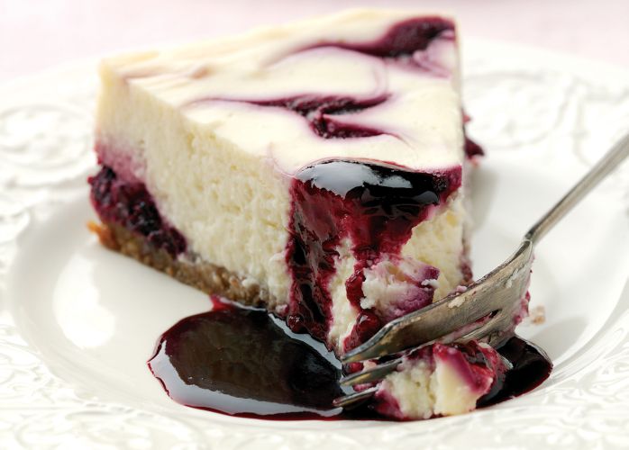 Lime & Blackcurrant Swirl Cheesecake