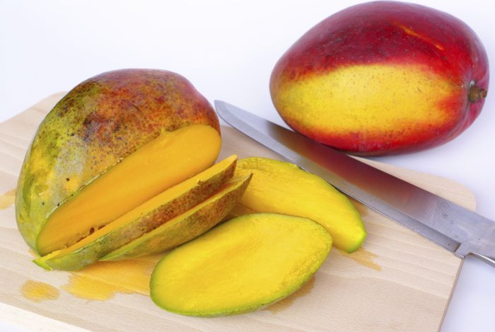 Mango Sorbet with Ginger and Cardamom Sherbet