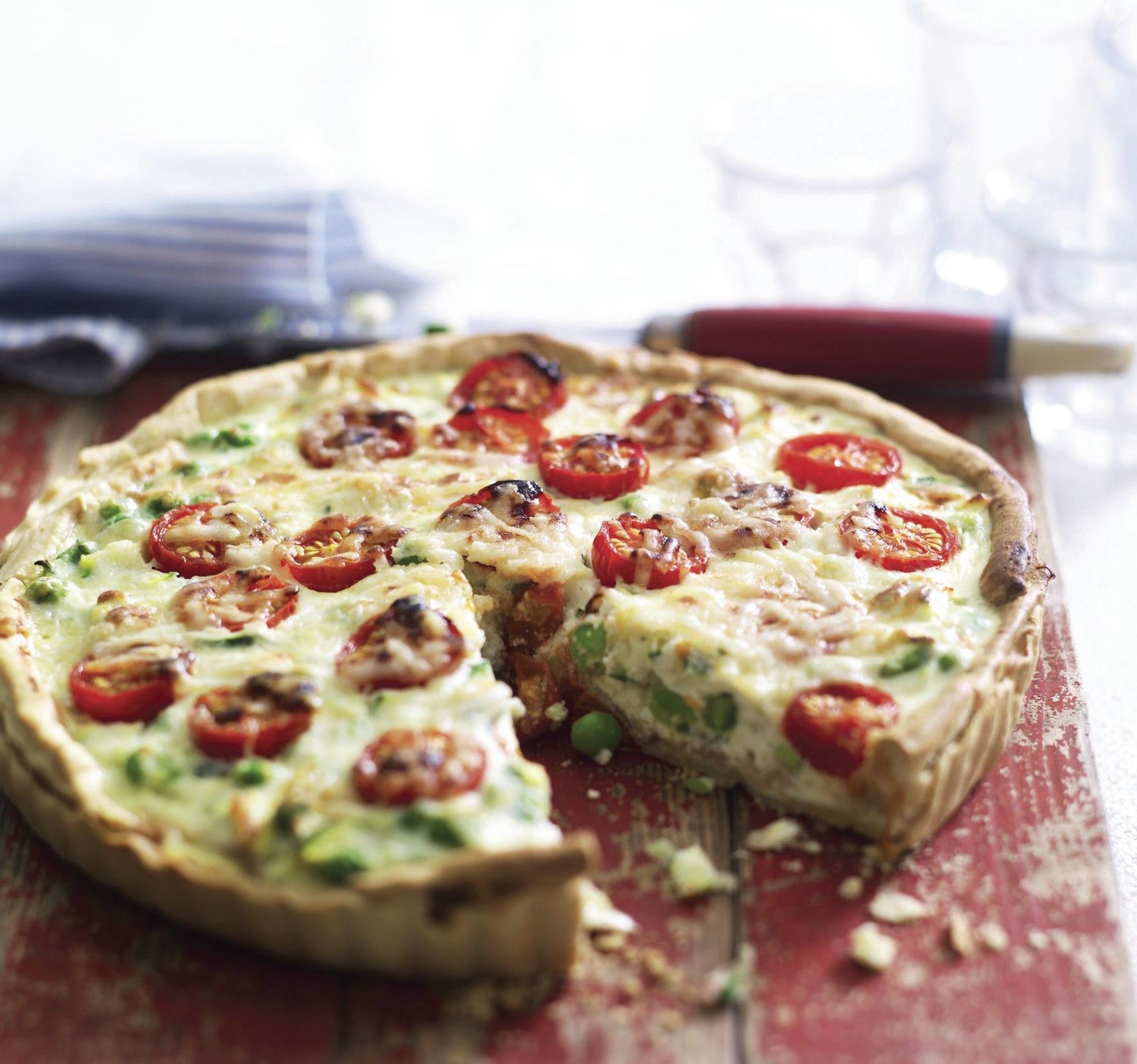 Pea, Tomato and Ricotta Tart