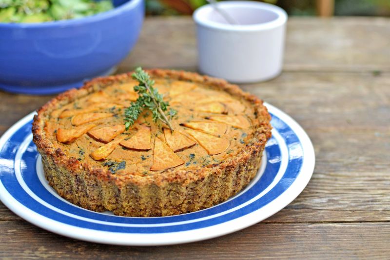 Sweet Potato & Tofu Quiche