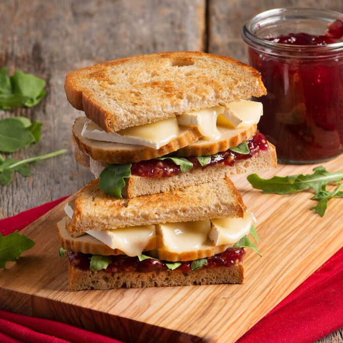 Quorn Vegetarian Roast Turkey Sandwich with Brie